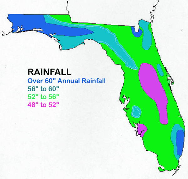 Florida rainfall map